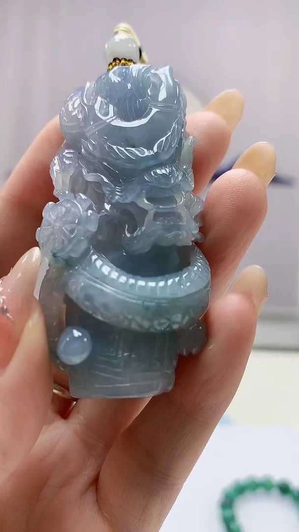 定制翡翠未镶嵌4898DD-毛货挂件152