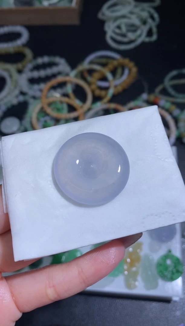 未镶嵌定制翡翠翡翠毛货~尺寸30-厚5.7