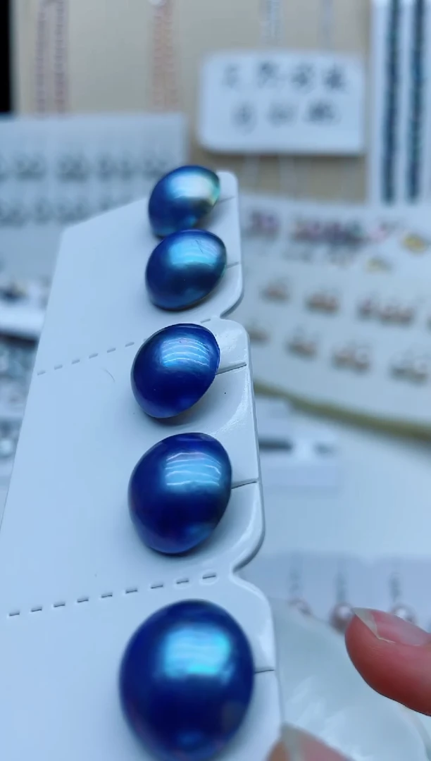 耳饰银S925镶嵌拼合珍珠（马贝珠）耳钉多样性发其一