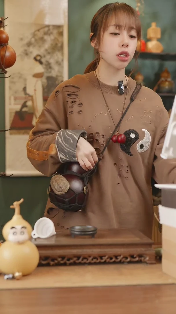 【闪购商品】214号精品天然大漆工艺防渗内胆酒葫芦~