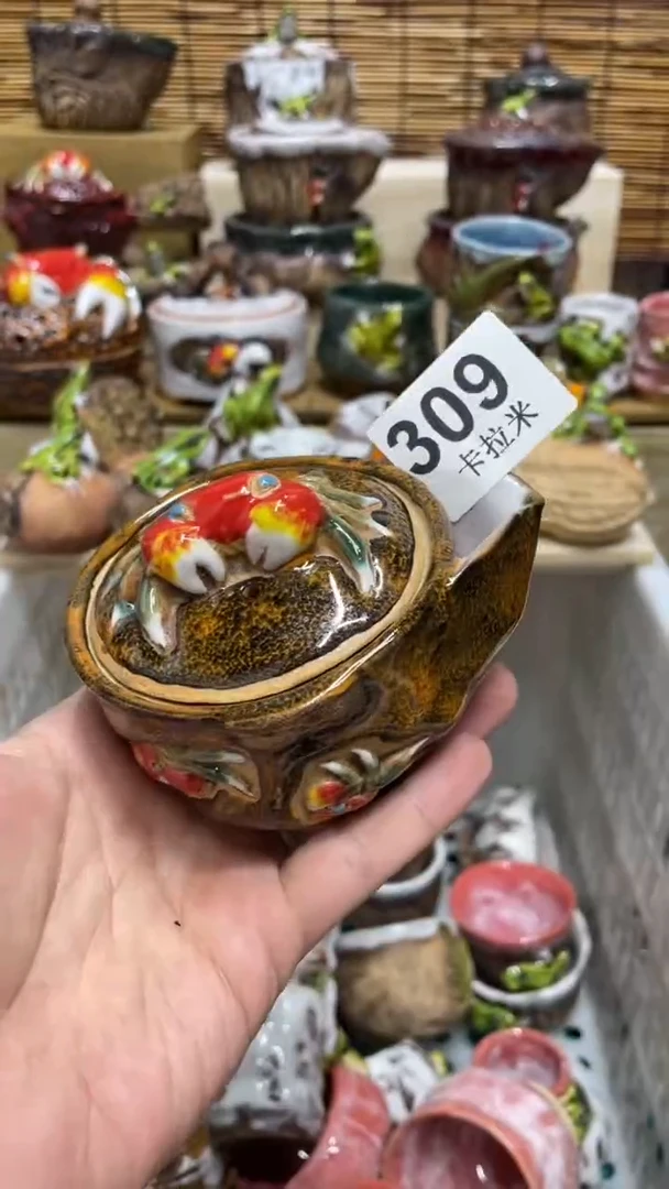 青****店309精美粗陶手工柴烧