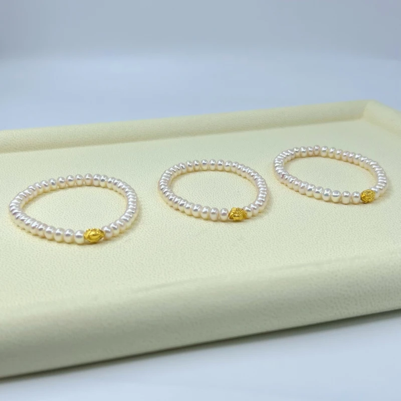 淡水无核珍珠手链 5-6mm  S925银 (多样性发一）