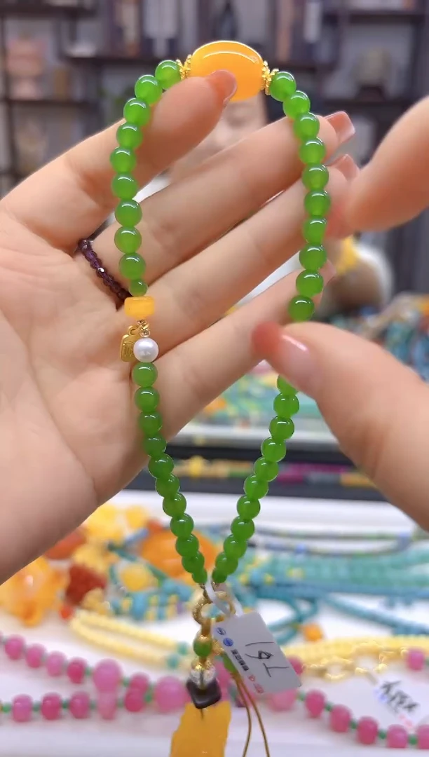 【闪购商品】和田玉手链未镶嵌手机链T61