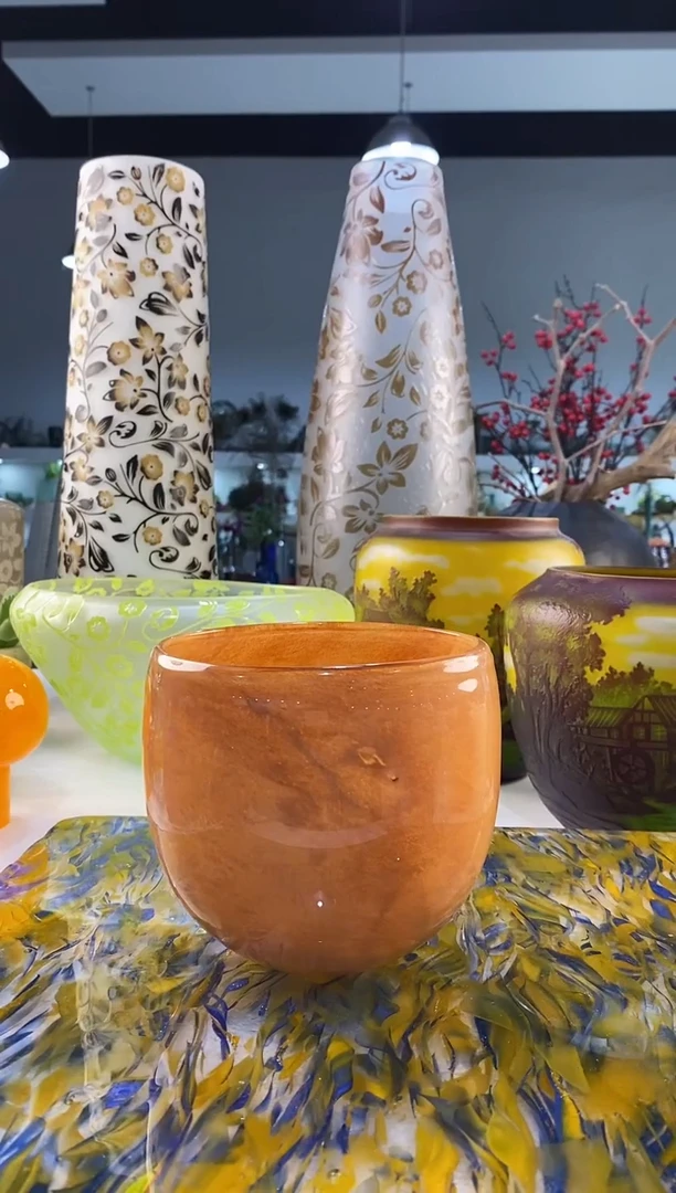 慕忆家手作琉璃花瓶12*12