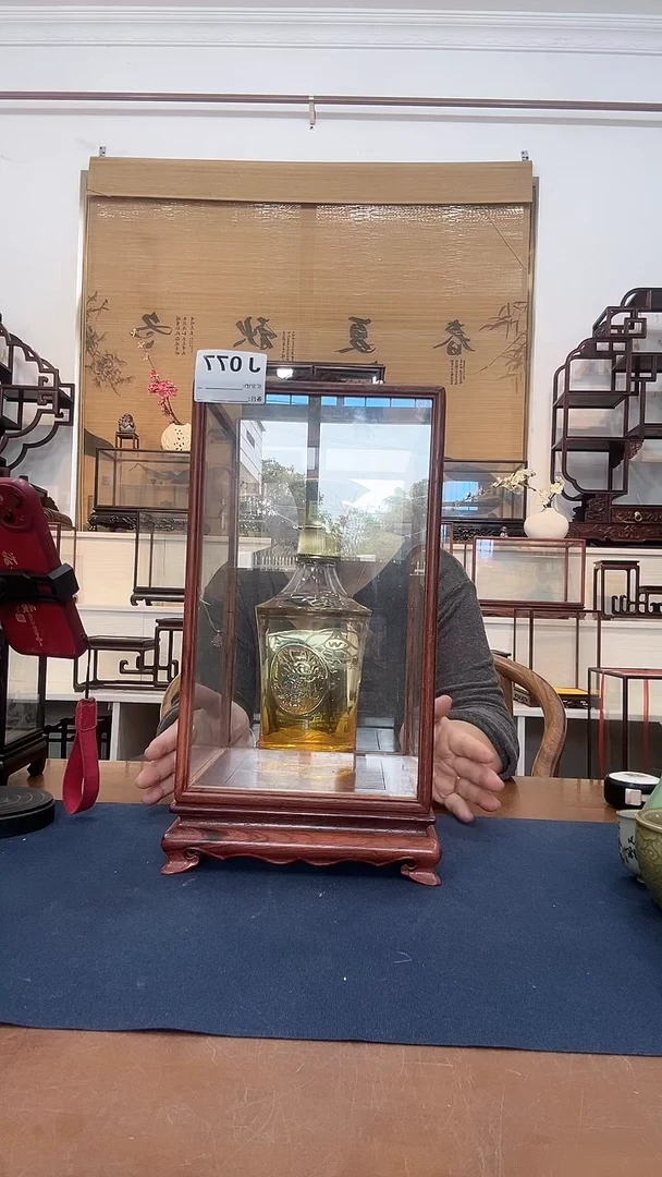 红酸枝木类木头款玻璃罩077
