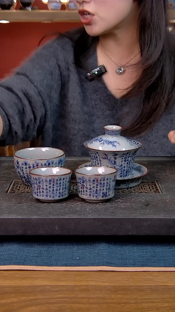 简装家用款4件套 老陶泥开片纹陶瓷茶具