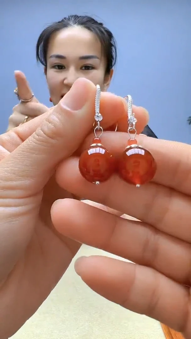 非金属珐琅非金属无高货diy劲饰圆珠耳钩