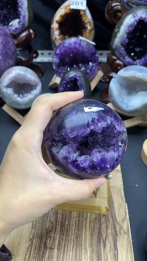 未镶嵌大型摆件（非配饰）紫晶207号开口笑