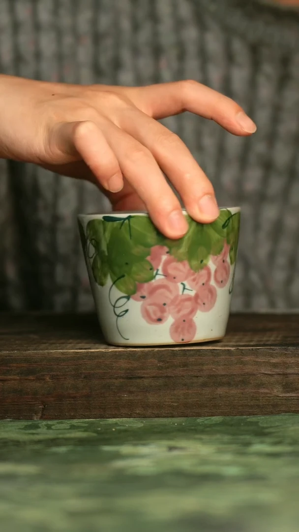 陶瓷青诗集手工手绘瓷器