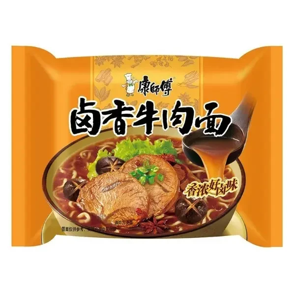 康师傅卤香牛肉面袋面104g
