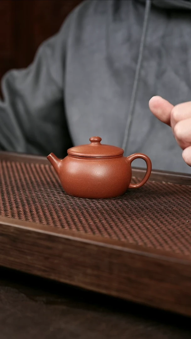茶壶紫砂老红泥汉瓦