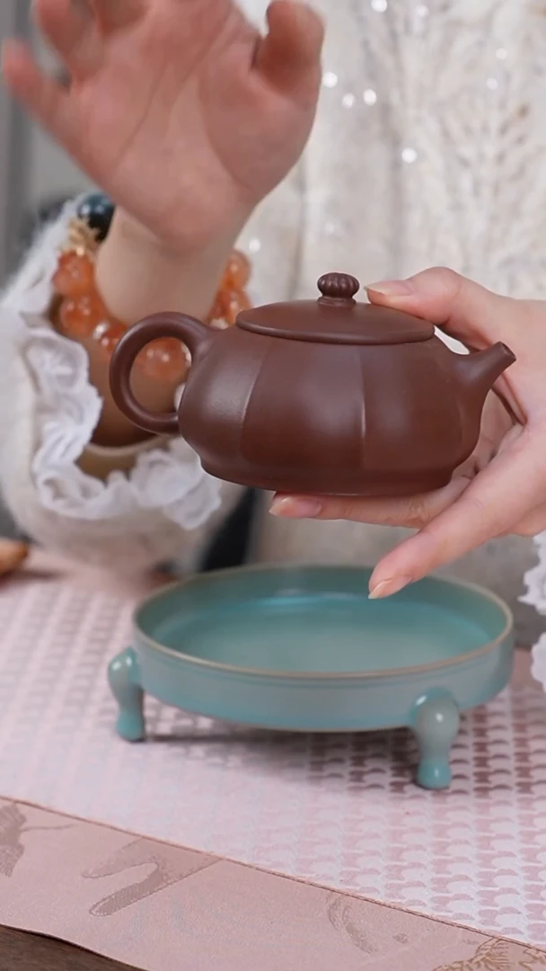 【闪购商品】菱花石瓢紫砂壶茶壶05