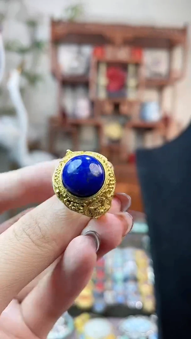 非遗手工花丝镶嵌戒指