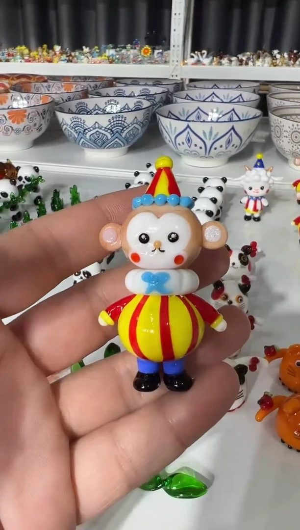 手工艺品琉璃马戏团猴子