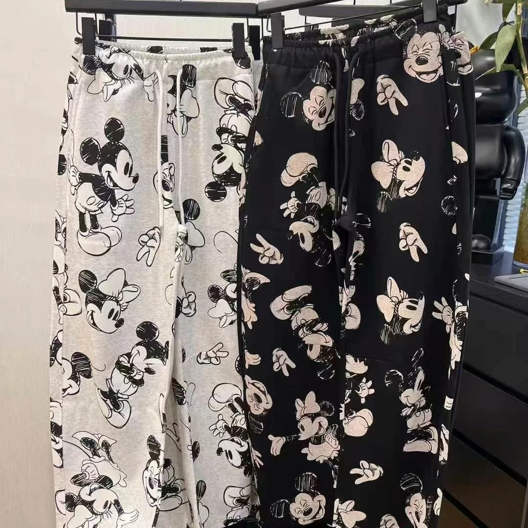 XIAOR—春秋新款米老鼠涂鸦嘻哈时尚裤