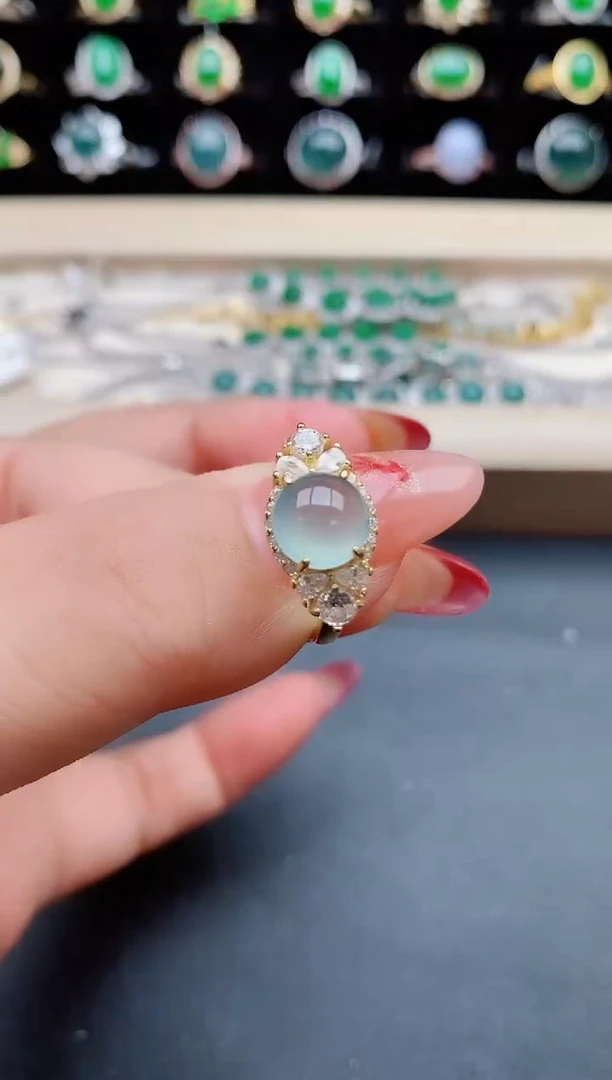 【闪购商品】翡翠戒指银S925镶嵌508550