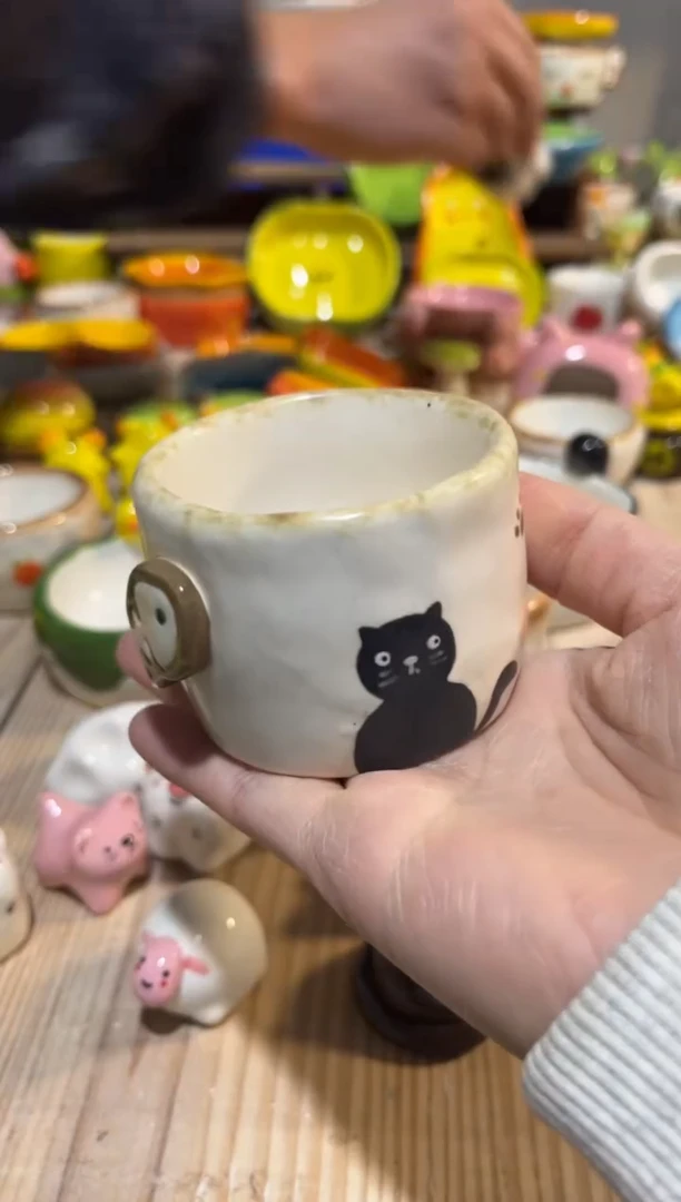 112手绘釉下彩微瑕陶瓷