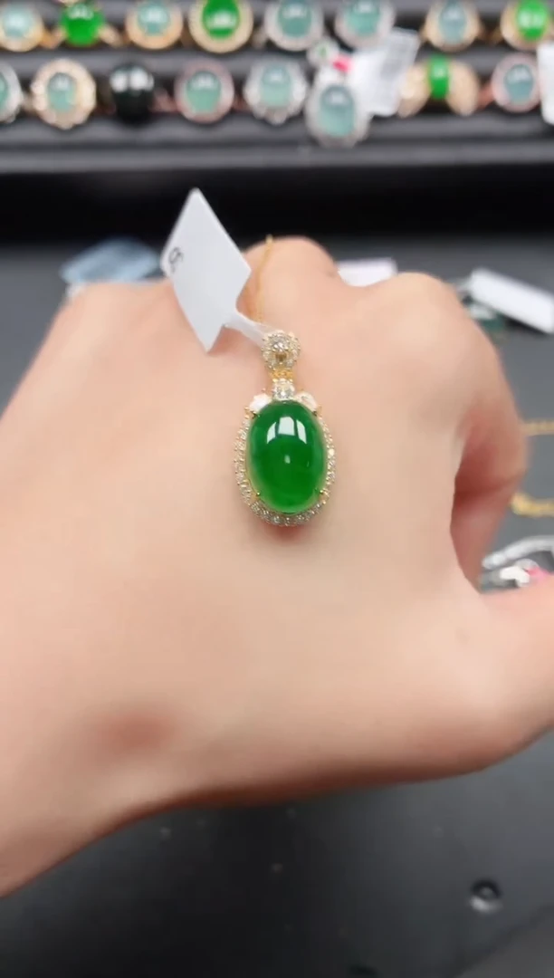 翡翠戒指银S925镶嵌1111111