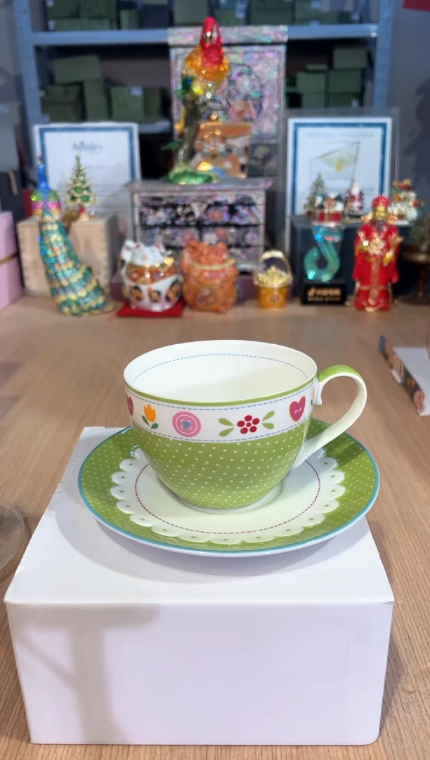 【闪购商品】杯22丽芙绿色大杯碟