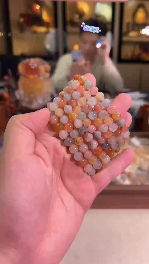 未镶嵌手链水晶7mm+糖果猫眼彩兔毛（多样性发一）