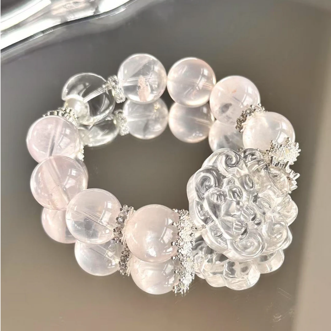 【小狐仙】天然水晶手串默认微瑕多样性发其一