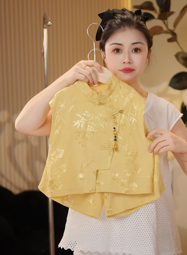 【JD】夏季2025儿童新款潮流新中式古风汉服薄款套装59218