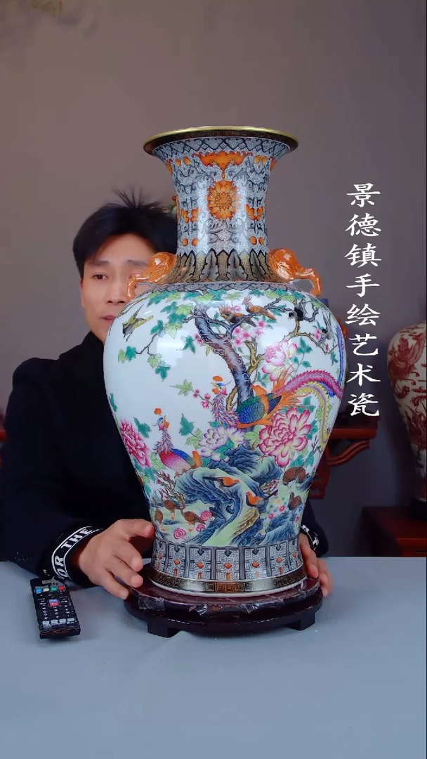 摆件陶景德镇手工手绘陶瓷摆件68