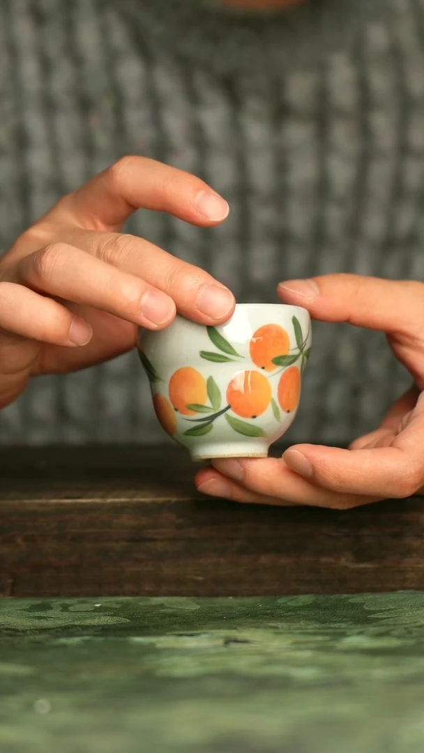 陶瓷青诗集手工手绘瓷器