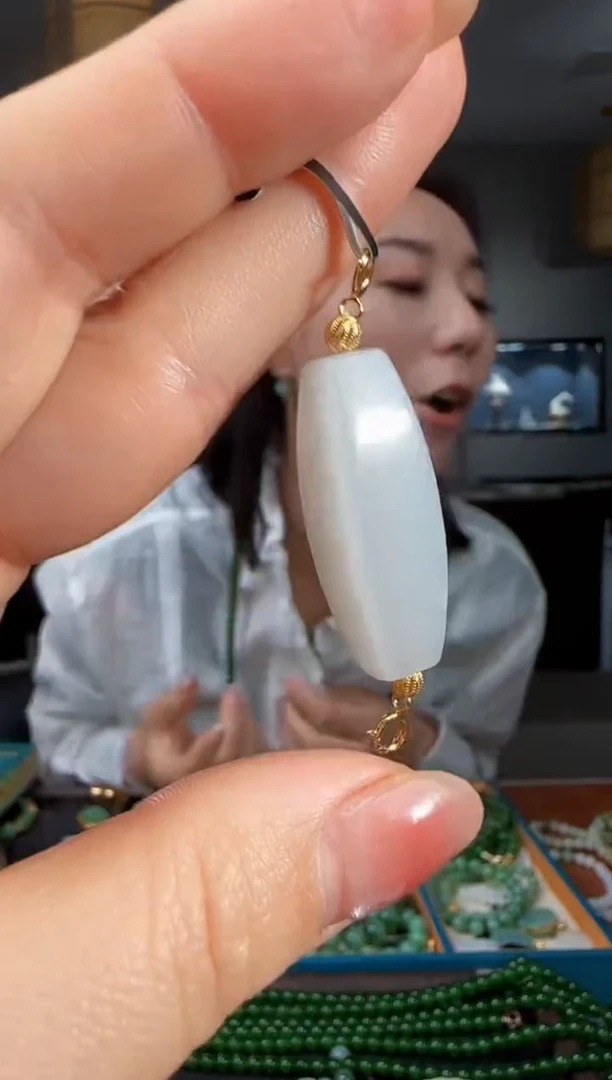 吊坠(不含链)银S925镶嵌和田玉1