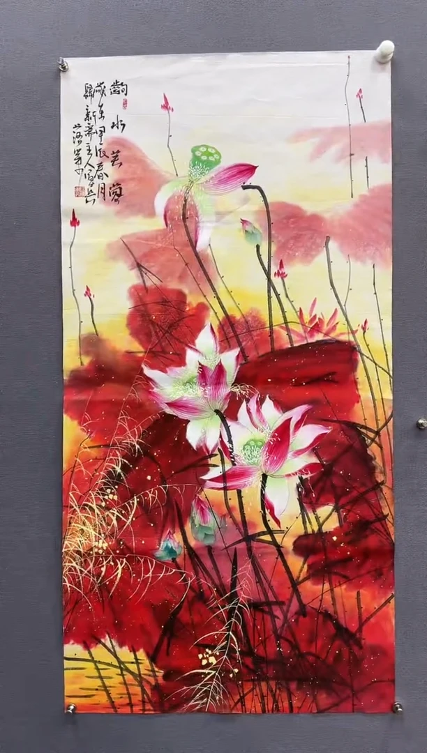 国画归军兵-国画花鸟8平尺