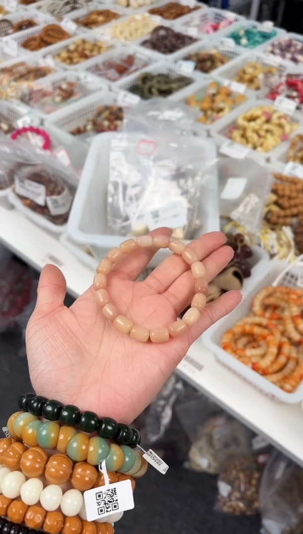 手串菩提根/象牙果短序9*7mm菩提根紫罗兰胶囊珠单圈@@CS021-1490