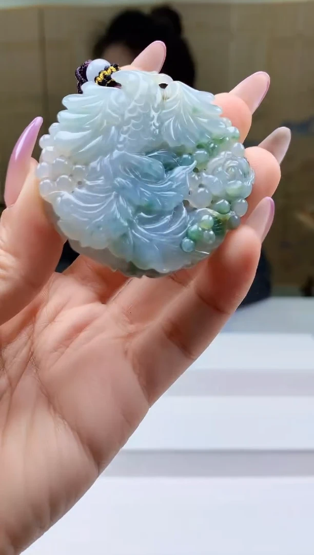 【闪购商品】定制翡翠未镶嵌5156ty-毛货挂件92