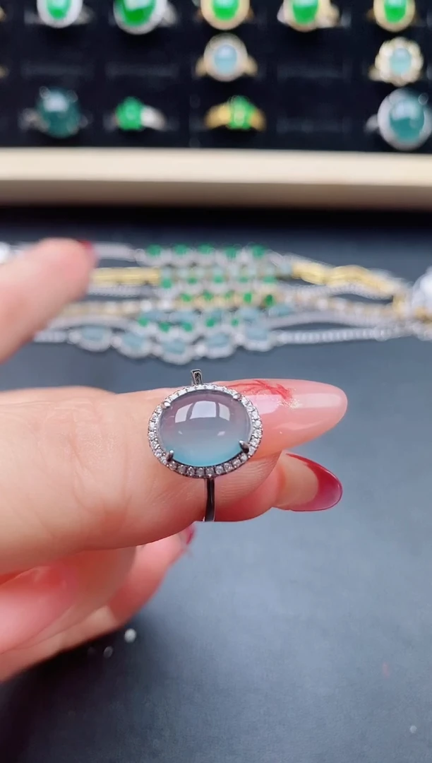 【闪购商品】翡翠戒指银S925镶嵌21321