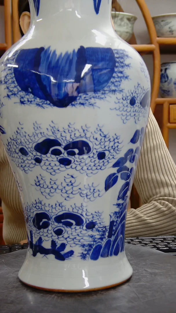 瓶青花人物故事纹观音瓶#1427#