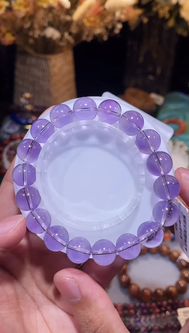 未镶嵌手链紫晶紫水晶11m+