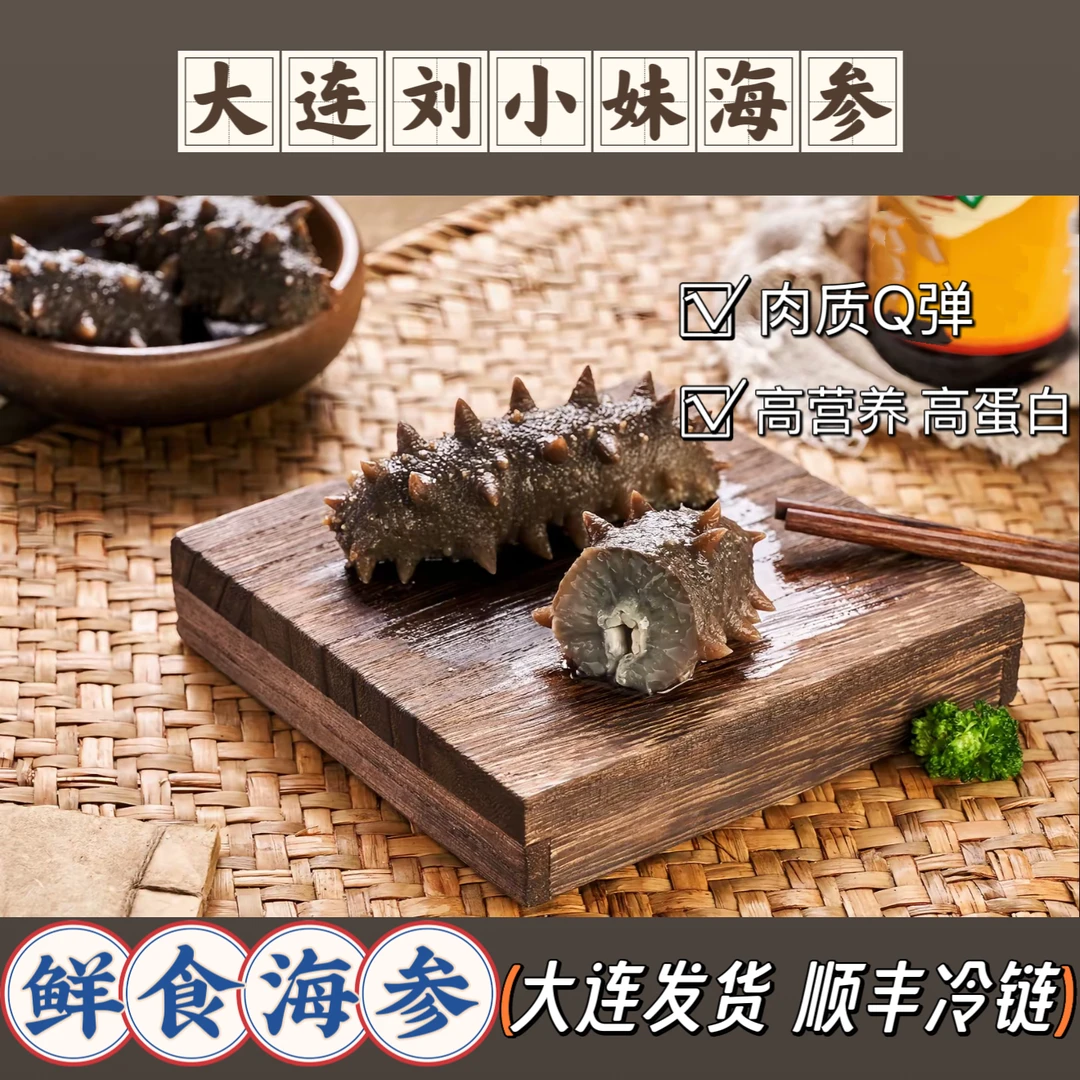 （鲜食海参）大连深海优质海参9-10头 Q弹口感 500克 独立包装
