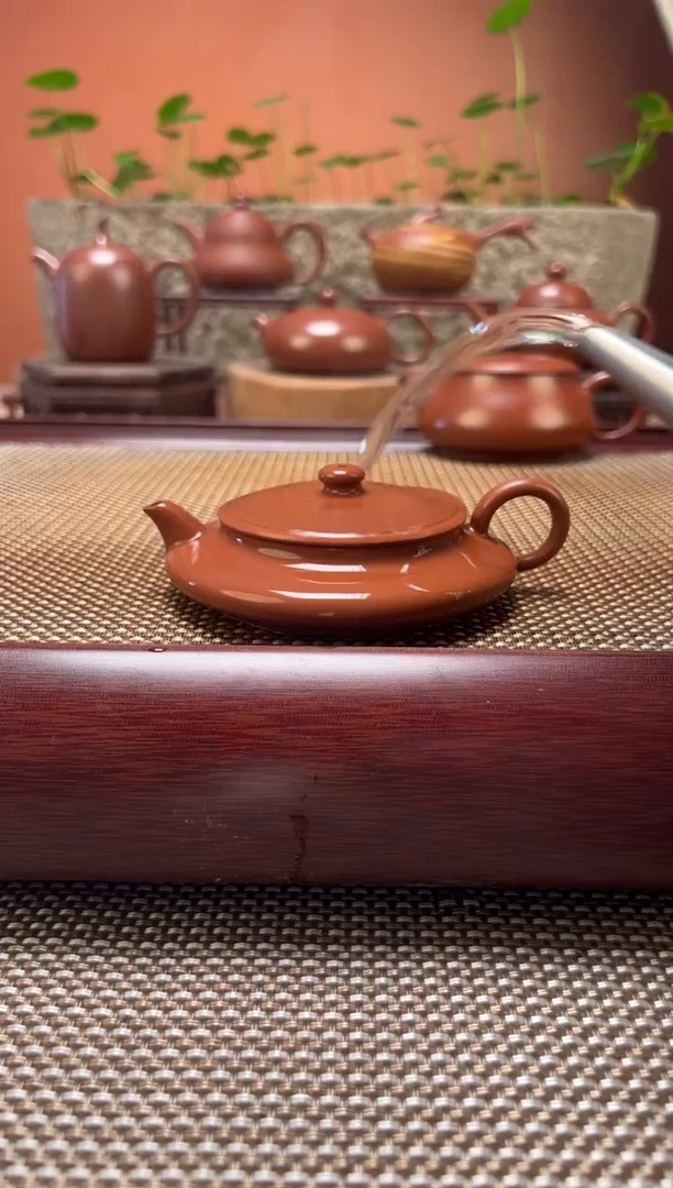 茶壶紫砂超薄胎 虚扁飞船 全手制