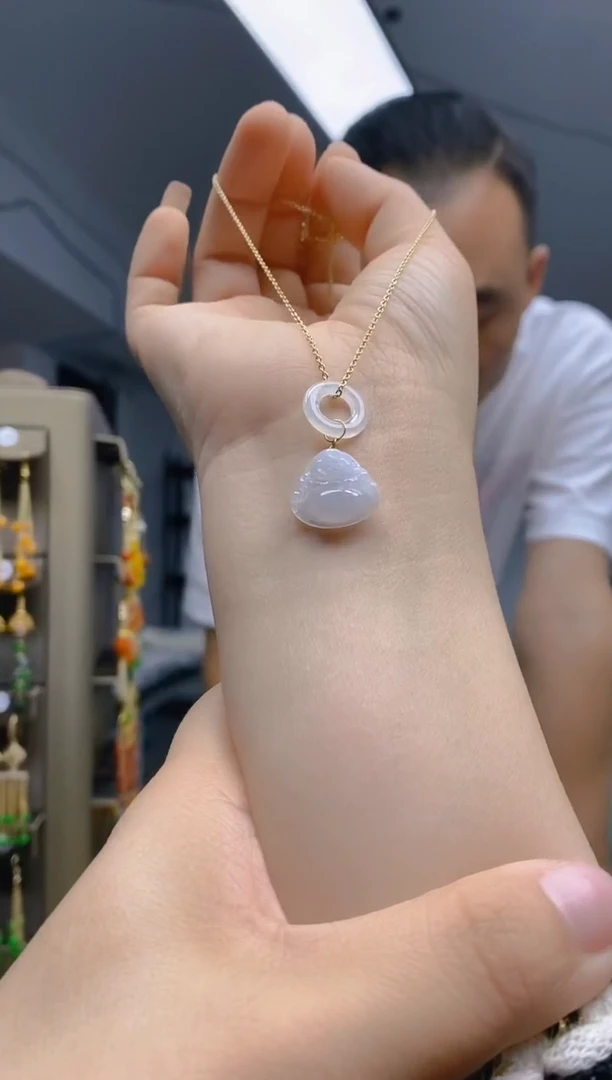 【闪购商品】翡翠耳饰合金93翡翠锁骨链