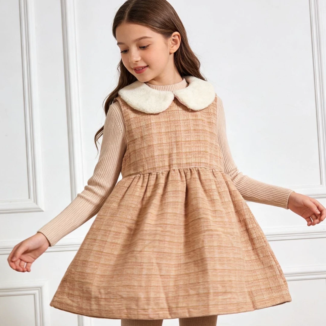 576高端专享老林家冬季连衣裙浅粉（林）