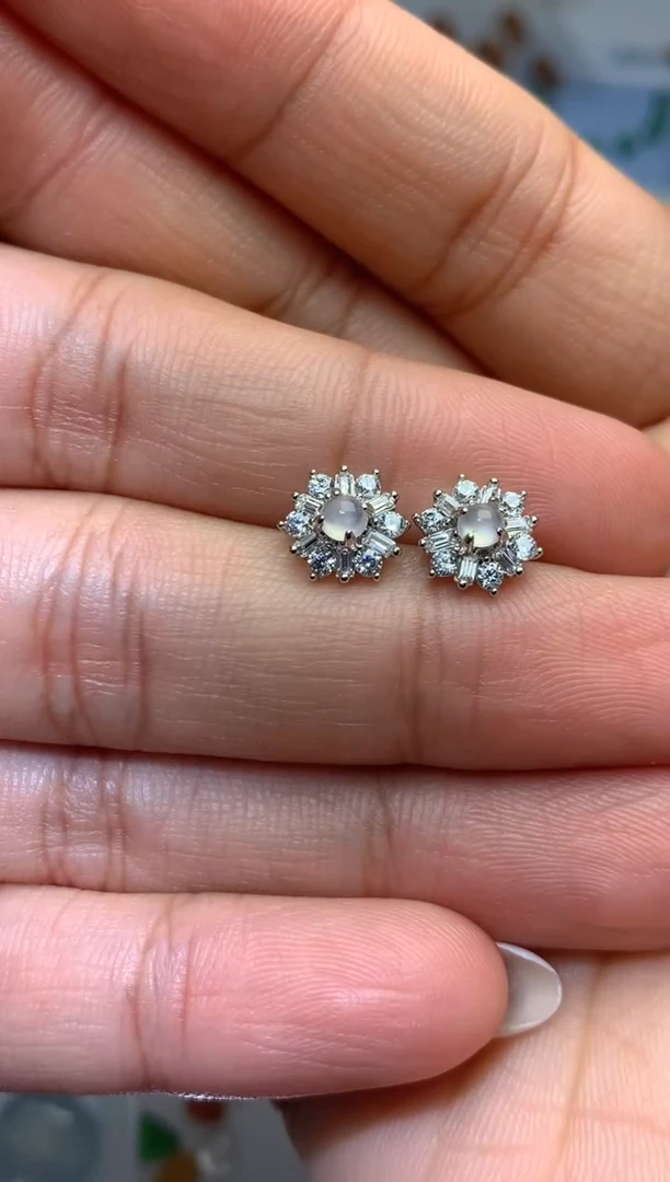 颈饰银S925镶嵌翡翠净货