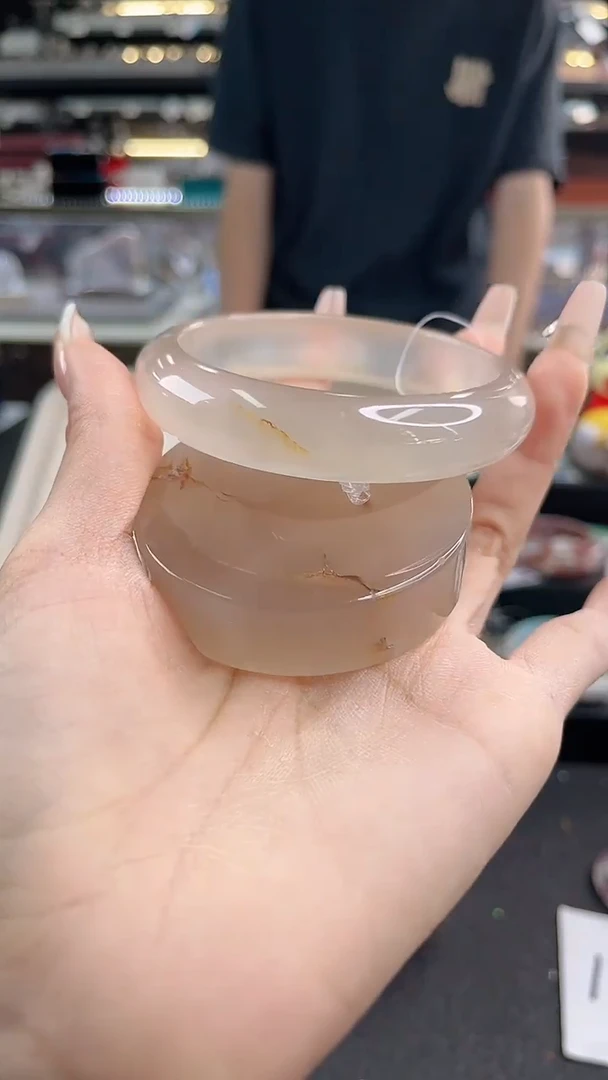未镶嵌手镯石英质玉61圈口 （赠品镯心）302641