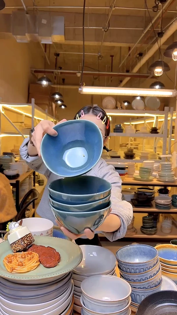 瓷184外贸尾货窑变釉下彩默认微瑕