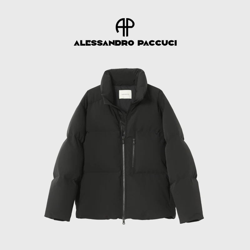 AP洛哥54007RR【羽砚】匈牙利进口95白鹅绒立领黑色保暖羽绒服