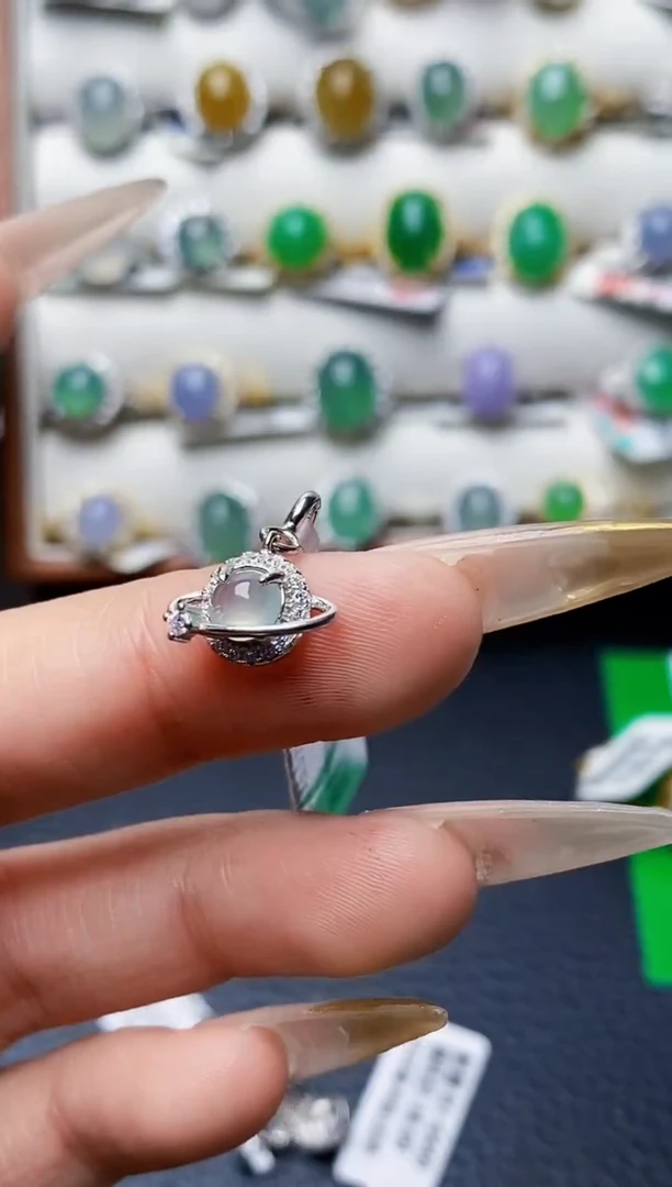 银S925镶嵌戒指翡翠1213