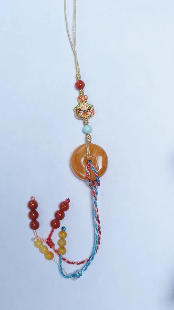 蜜蜡颈饰未镶嵌花蜡扣子挂件