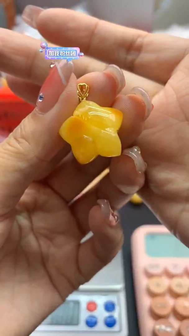 18K金镶嵌琥珀珠宝奇石1473