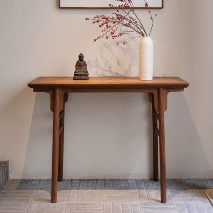 北美黑胡桃实木条案平头案供桌边几供桌