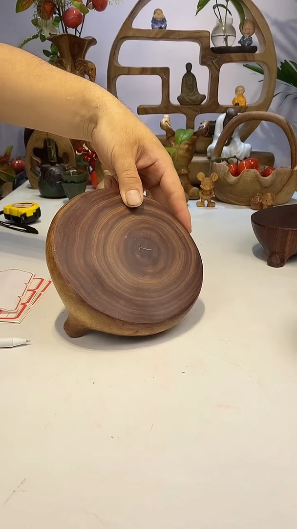 香樟木A7红樟三足墩墩三足/尺寸18*6