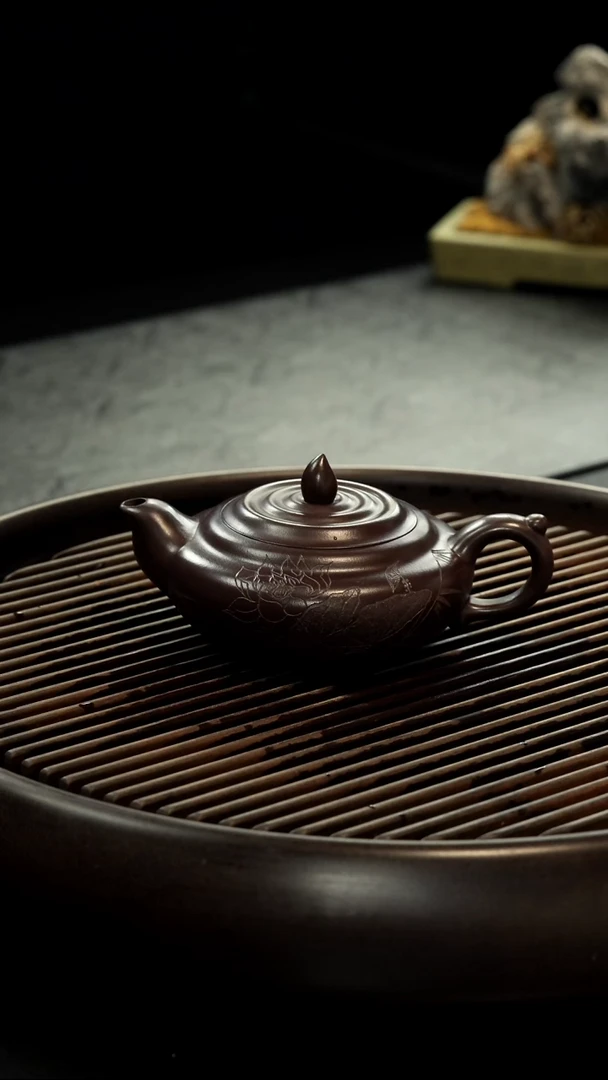 茶壶紫砂紫罗兰  滴水之恩壶