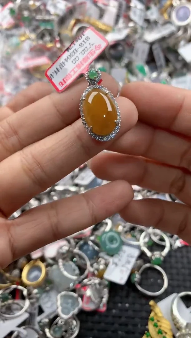 银S925镶嵌戒指翡翠777   7